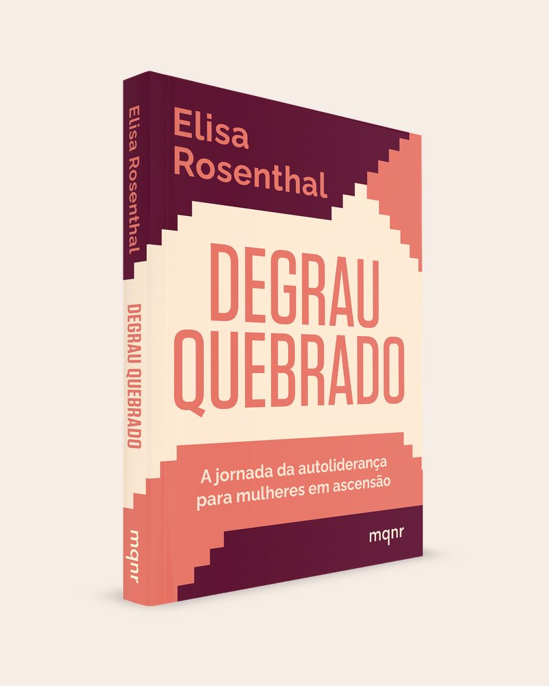 Mockup do livro Degrau Quebrado: A jornada da autoliderança para mulheres em ascensão